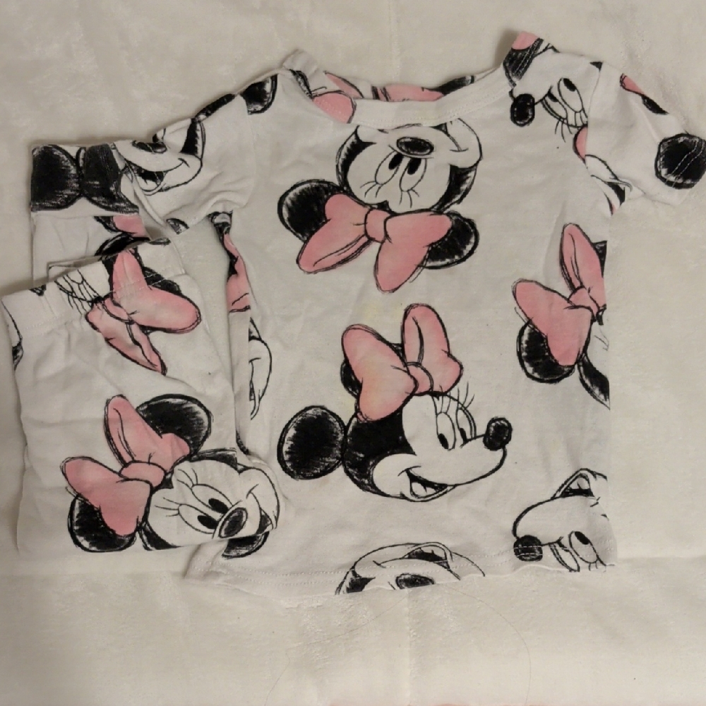 Minnie Mouse Pink Bow Short Sleeve Tee